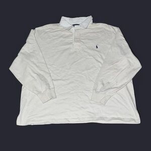 Polo by Ralph Lauren Ivory Long Sleeve Rugby Shirt